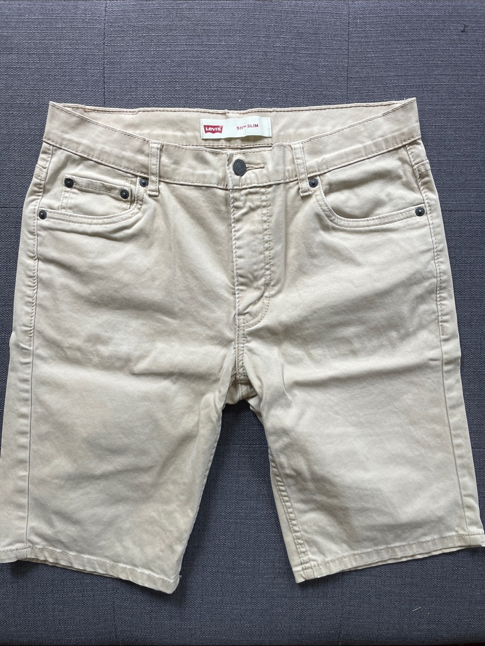 Levi's Men's Light Khaki Cotton Shorts - Tan